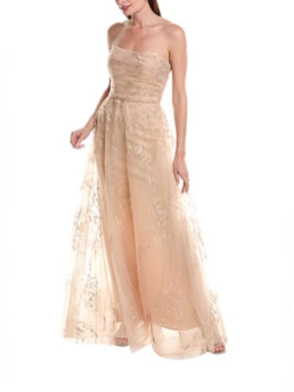 Rene Ruiz Strapless Tulle Gown
